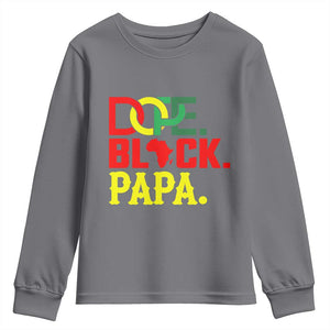 Dope Black Papa Youth Sweatshirt Melanin King Fathers Day Gift TS12 Charcoal Print Your Wear