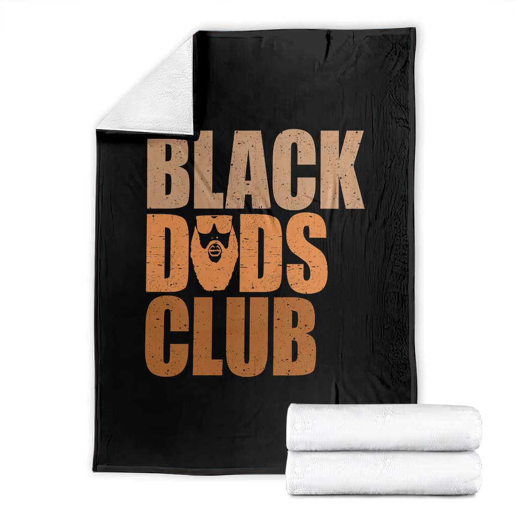 Black Dads Club Throw Blanket African American Fathers Day Gift TS12 Black Print Your Wear