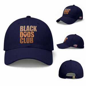 Black Dads Club Baseball Cap African American Fathers Day Gift TS12 Baseball Cap Universal Fit Dark Blue Print Your Wear