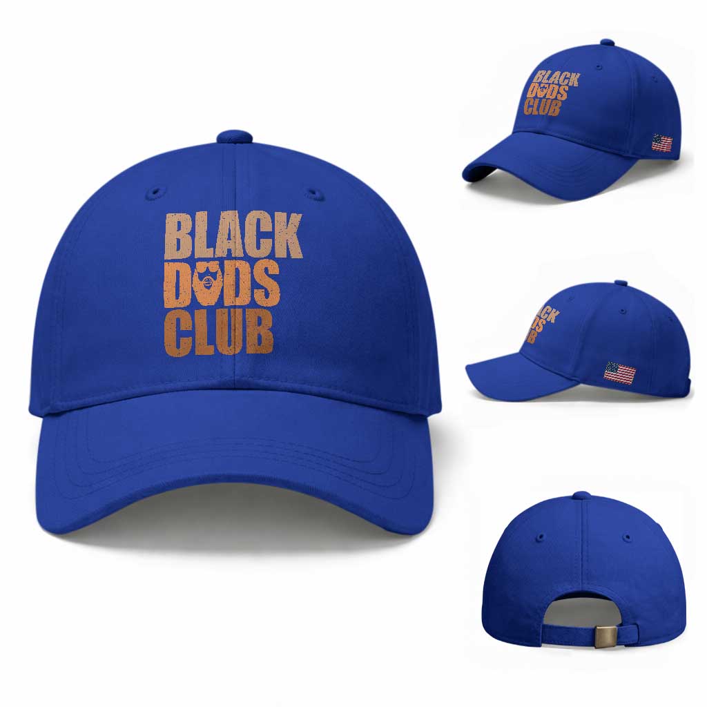 Black Dads Club Baseball Cap African American Fathers Day Gift TS12 Baseball Cap Universal Fit Royal Blue Print Your Wear