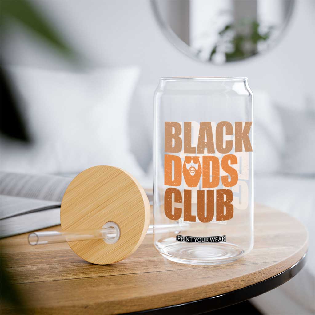 Black Dads Club Glass Can African American Fathers Day Gift TS12 Print Your Wear