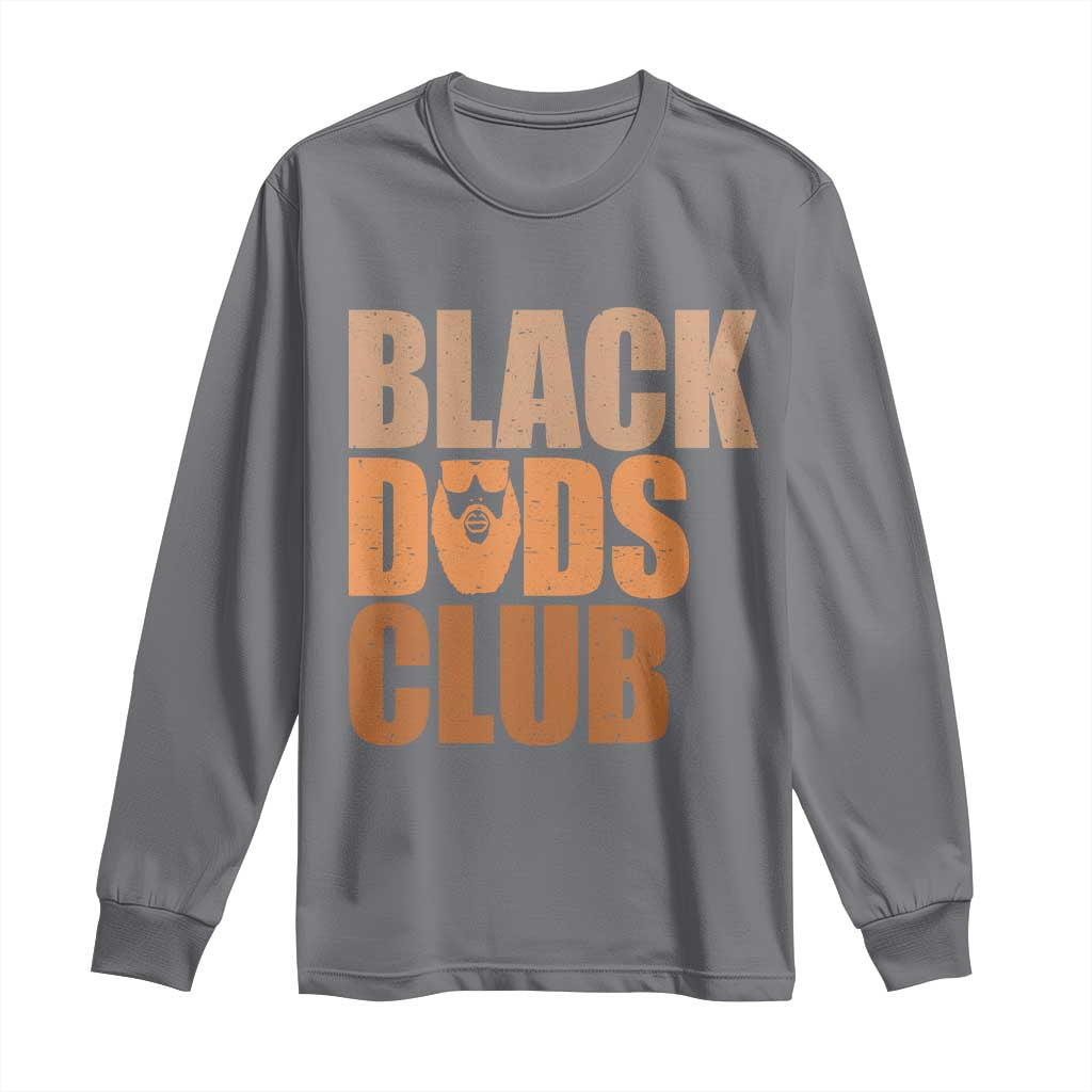 Black Dads Club Long Sleeve Shirt African American Fathers Day Gift TS12 Charcoal Print Your Wear