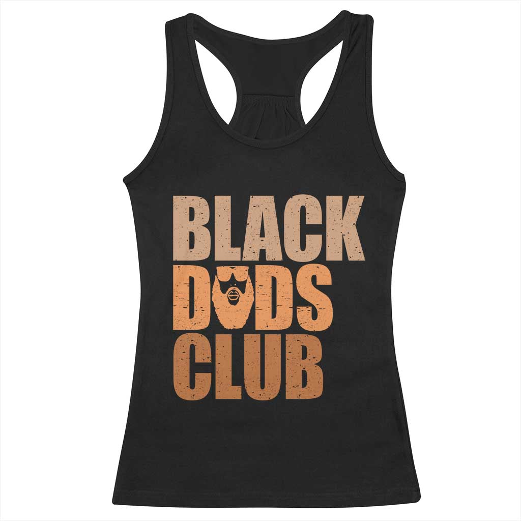 Black Dads Club Racerback Tank Top African American Fathers Day Gift TS12 Black Print Your Wear