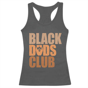 Black Dads Club Racerback Tank Top African American Fathers Day Gift TS12 Dark Heather Print Your Wear