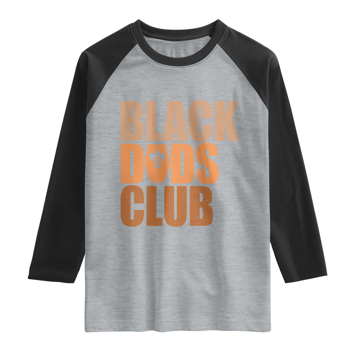 Black Dads Club Raglan Shirt African American Fathers Day Gift TS12 Heather Gray Black Print Your Wear