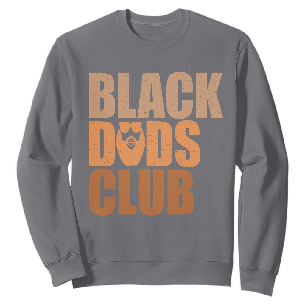 Black Dads Club Sweatshirt African American Fathers Day Gift TS12 Charcoal Print Your Wear