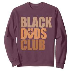 Black Dads Club Sweatshirt African American Fathers Day Gift TS12 Maroon Print Your Wear