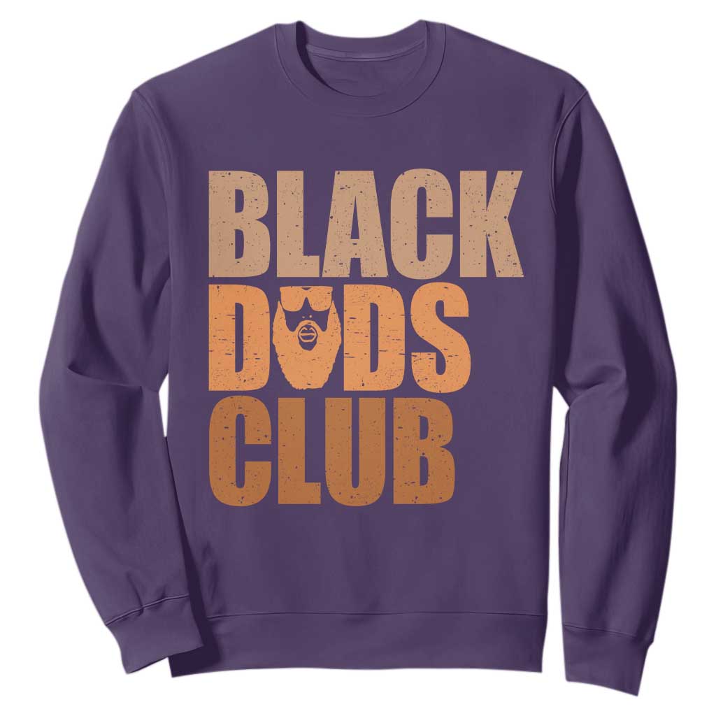 Black Dads Club Sweatshirt African American Fathers Day Gift TS12 Purple Print Your Wear