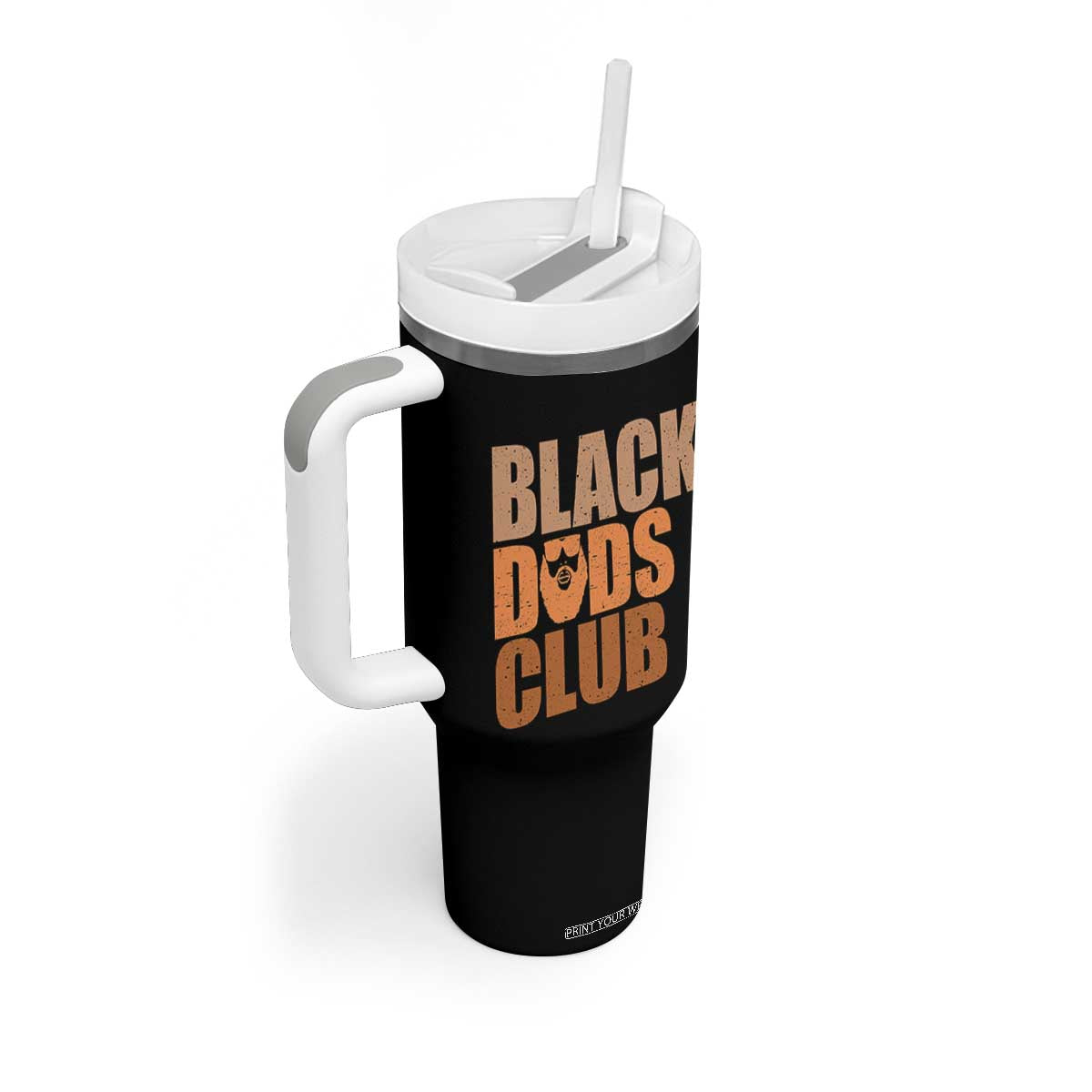 Black Dads Club Tumbler With Handle African American Fathers Day Gift TS12 Print Your Wear