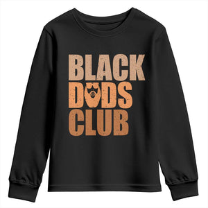 Black Dads Club Youth Sweatshirt African American Fathers Day Gift TS12 Black Print Your Wear