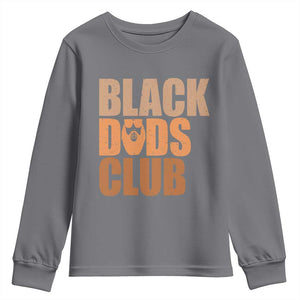 Black Dads Club Youth Sweatshirt African American Fathers Day Gift TS12 Charcoal Print Your Wear