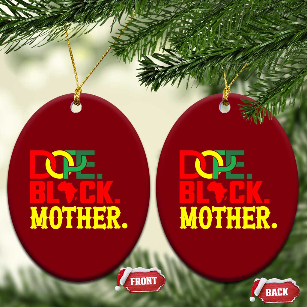 Proud African American Mom Gift Ceramic Ornament Dope Black Mother TS12 Print Your Wear