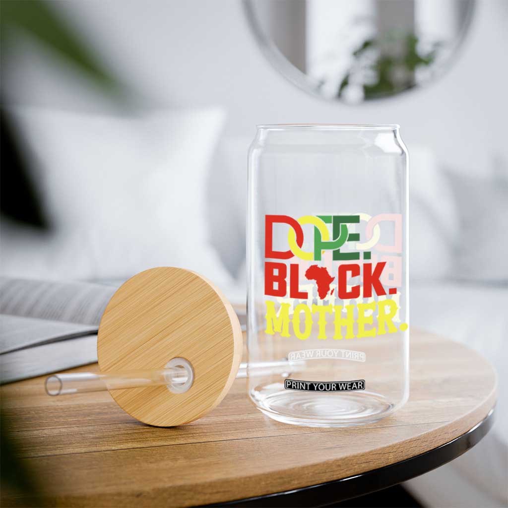 Proud African American Mom Gift Glass Can Dope Black Mother TS12 Print Your Wear