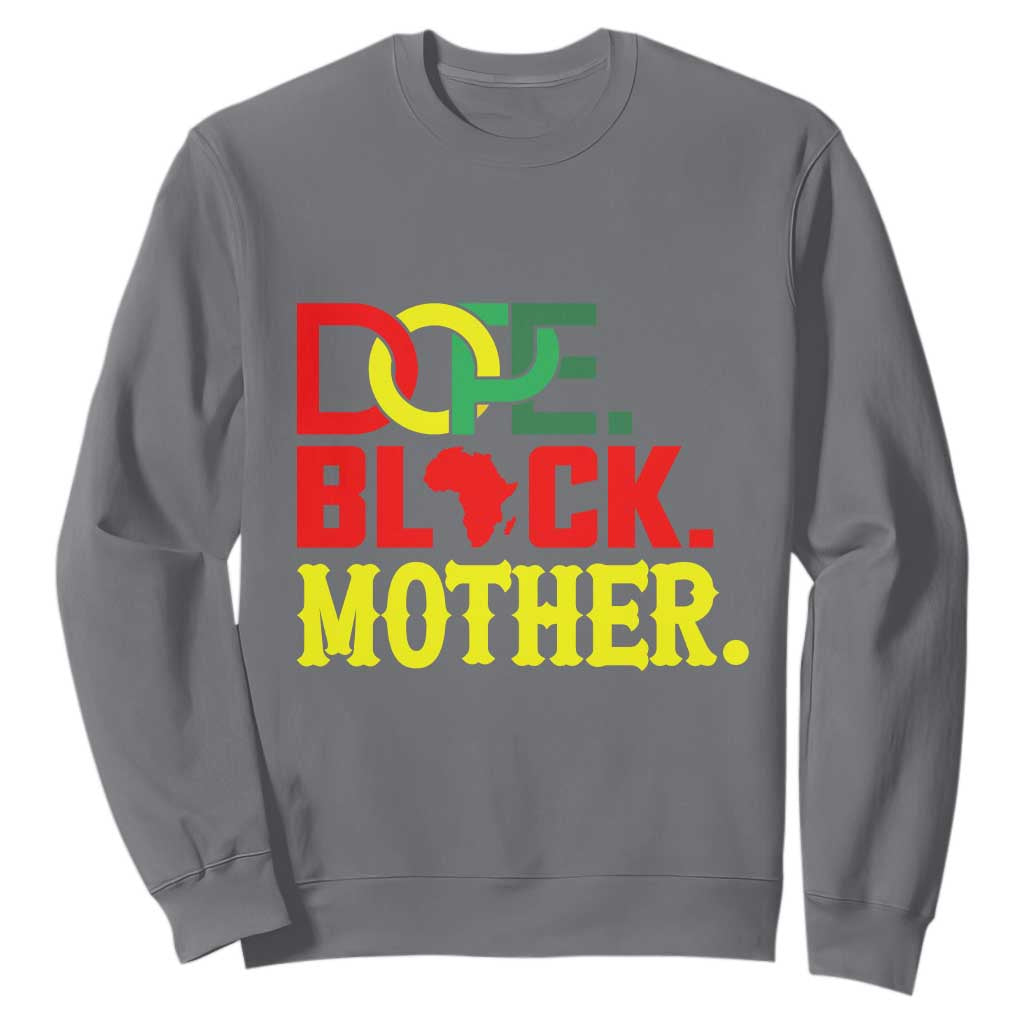 Proud African American Mom Gift Sweatshirt Dope Black Mother TS12 Charcoal Print Your Wear