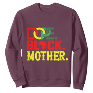 Proud African American Mom Gift Sweatshirt Dope Black Mother TS12 Maroon Print Your Wear