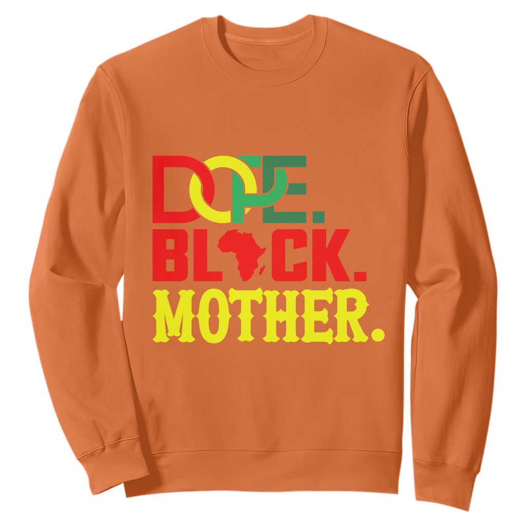 Proud African American Mom Gift Sweatshirt Dope Black Mother TS12 Orange Print Your Wear