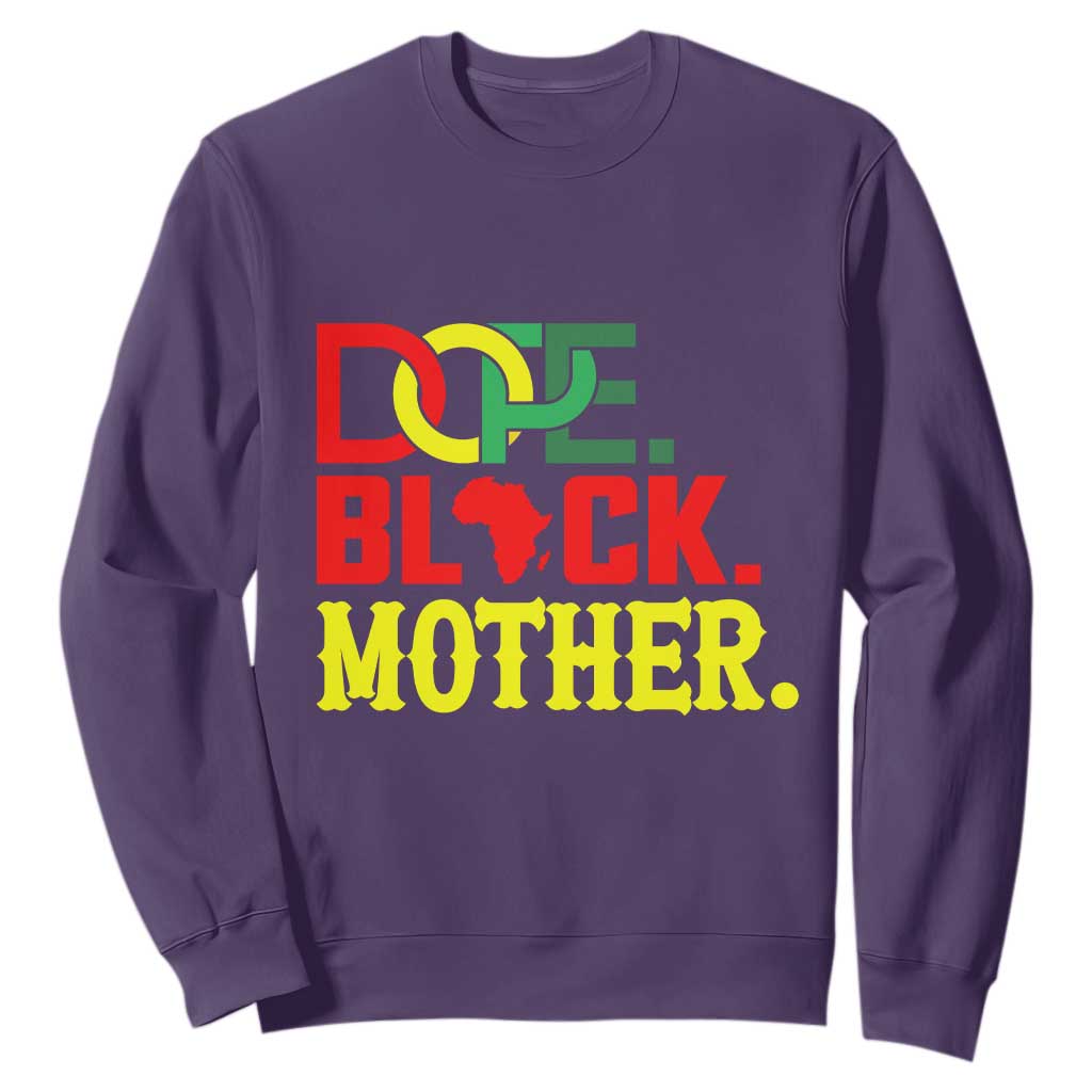 Proud African American Mom Gift Sweatshirt Dope Black Mother TS12 Purple Print Your Wear