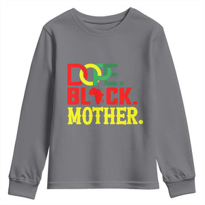 Proud African American Mom Gift Youth Sweatshirt Dope Black Mother TS12 Charcoal Print Your Wear
