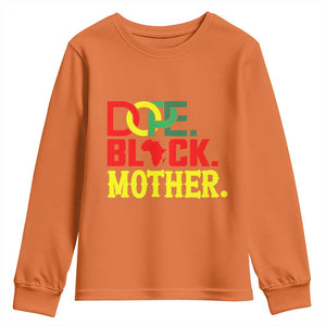 Proud African American Mom Gift Youth Sweatshirt Dope Black Mother TS12 Orange Print Your Wear