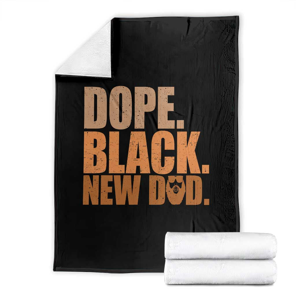 Proud Black New Dad Throw Blanket African American Fathers Day Gift TS12 Black Print Your Wear