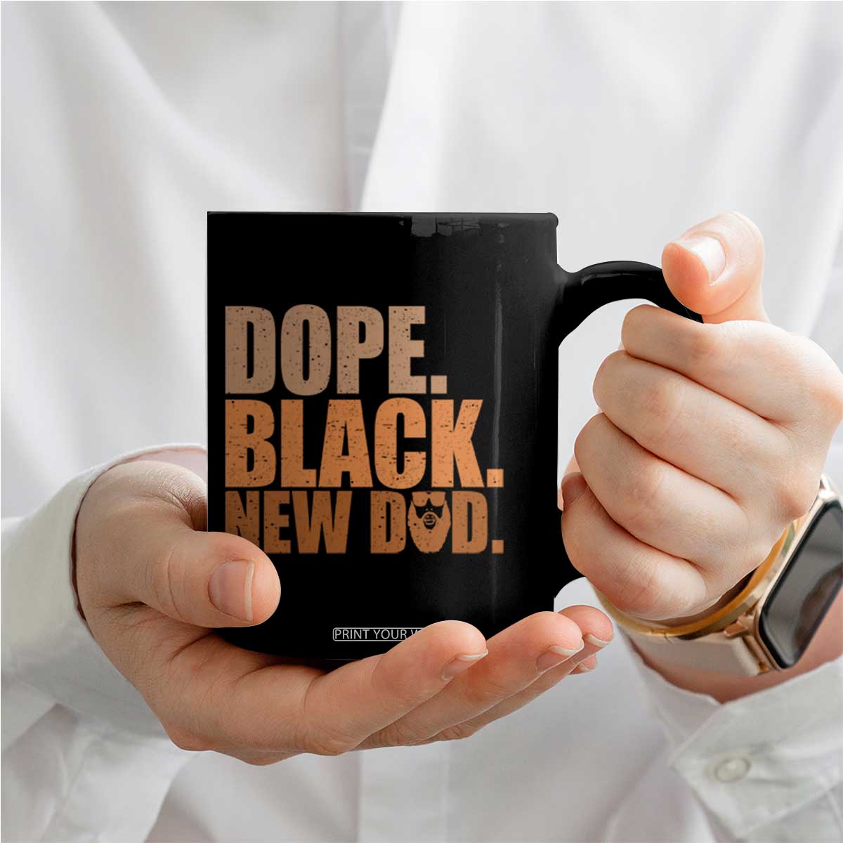 Proud Black New Dad Coffee Mug African American Fathers Day Gift TS12 Print Your Wear