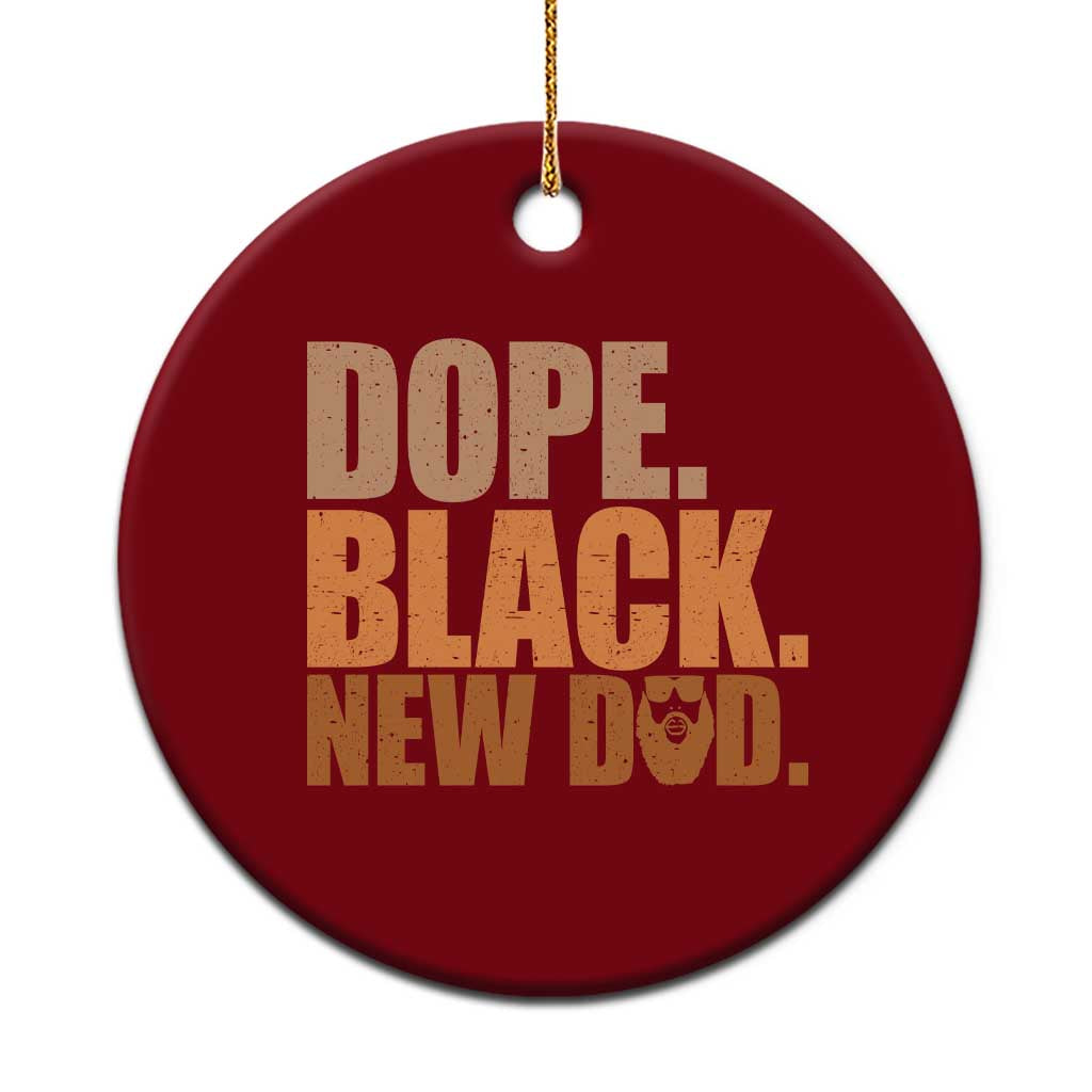 Proud Black New Dad Ceramic Ornament African American Fathers Day Gift TS12 1pc Red Print Your Wear