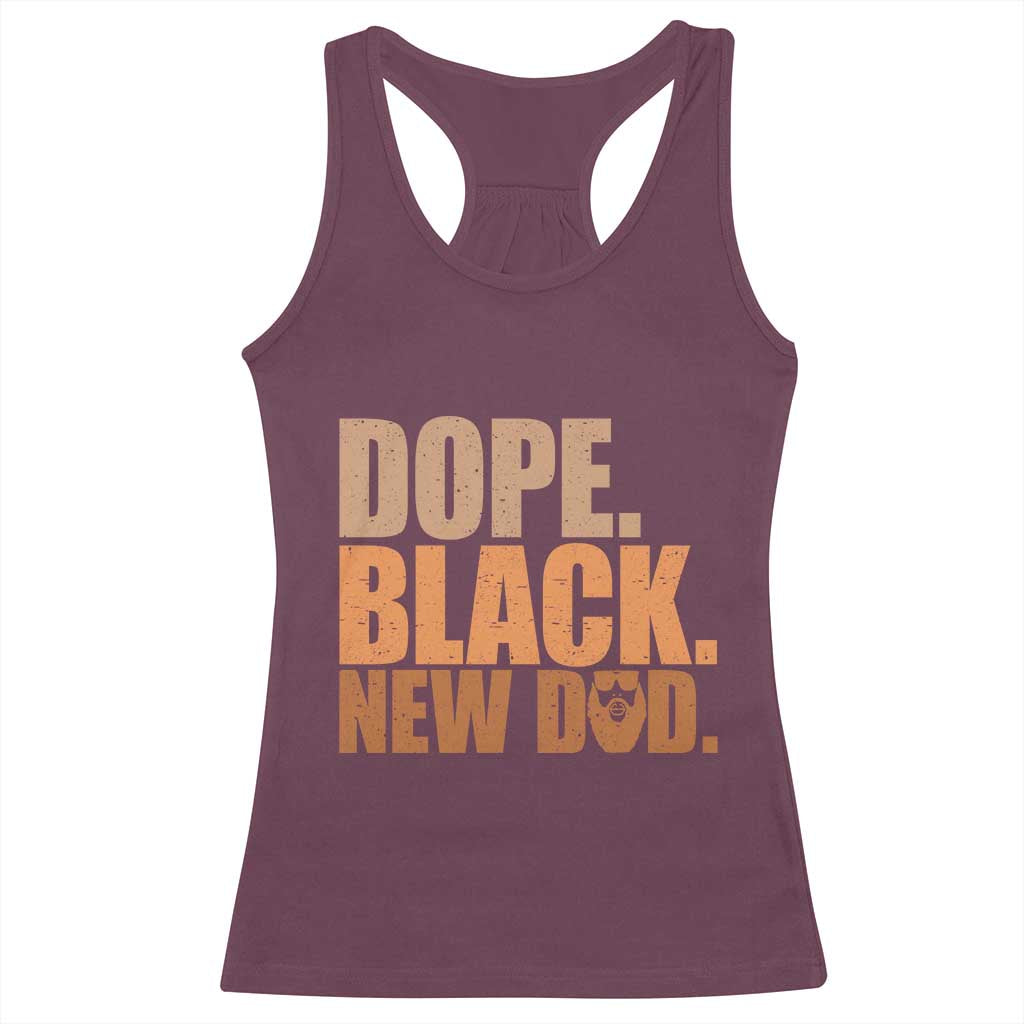 Proud Black New Dad Racerback Tank Top African American Fathers Day Gift TS12 Maroon Print Your Wear