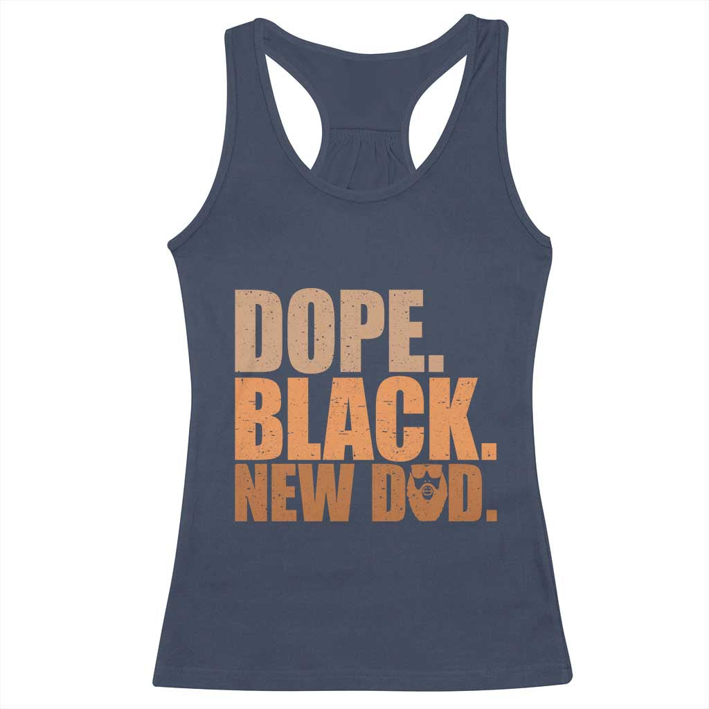 Proud Black New Dad Racerback Tank Top African American Fathers Day Gift TS12 Navy Print Your Wear