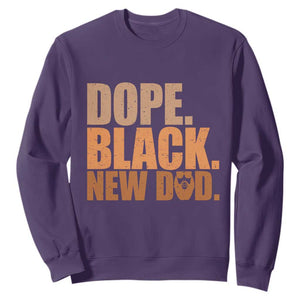 Proud Black New Dad Sweatshirt African American Fathers Day Gift TS12 Purple Print Your Wear