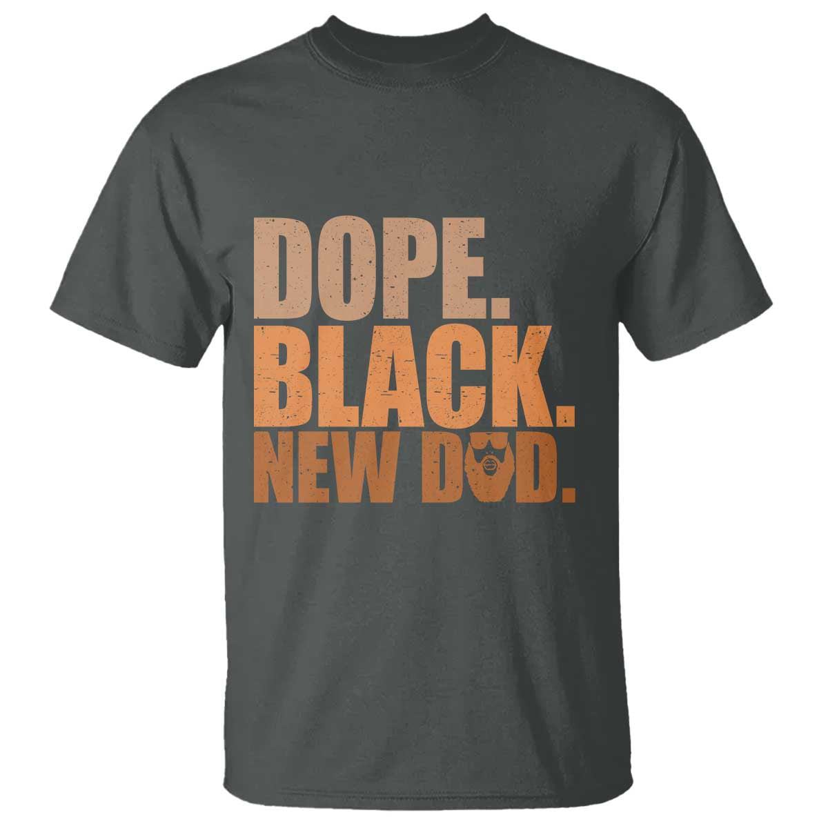 Proud Black New Dad T Shirt African American Fathers Day Gift TS12 Dark Heather Print Your Wear