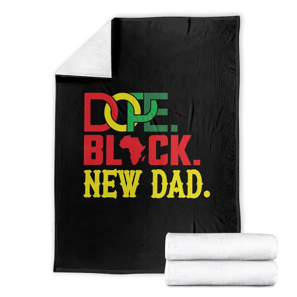 First Father's Day African American Dad Throw Blanket New Dad Gift TS12 Black Print Your Wear