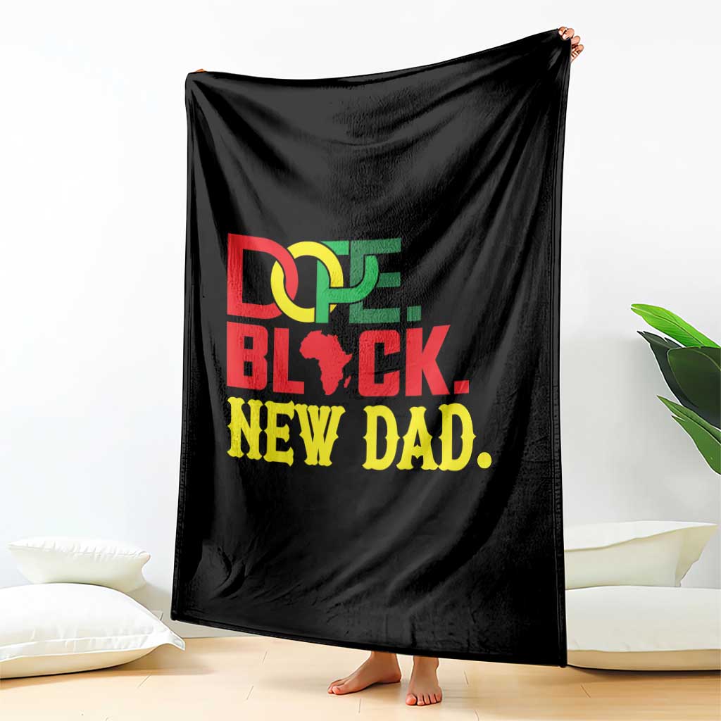 First Father's Day African American Dad Throw Blanket New Dad Gift TS12 Print Your Wear