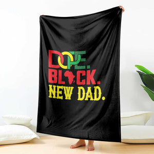 First Father's Day African American Dad Throw Blanket New Dad Gift TS12 Print Your Wear