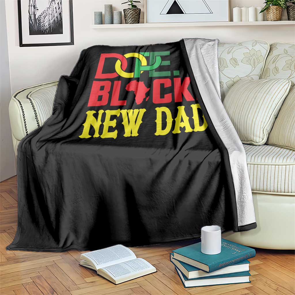 First Father's Day African American Dad Throw Blanket New Dad Gift TS12 Print Your Wear