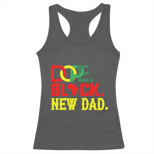 First Father's Day African American Dad Racerback Tank Top New Dad Gift TS12 Dark Heather Print Your Wear
