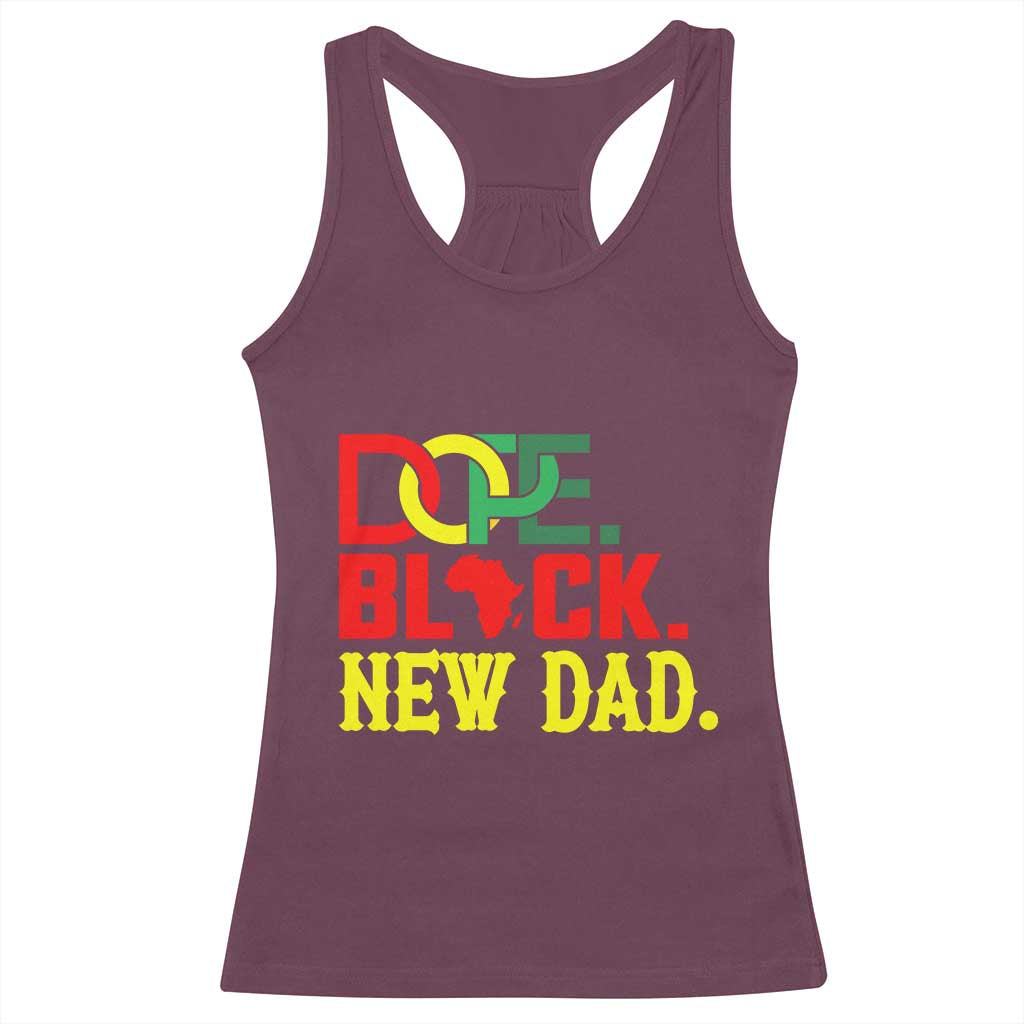 First Father's Day African American Dad Racerback Tank Top New Dad Gift TS12 Maroon Print Your Wear