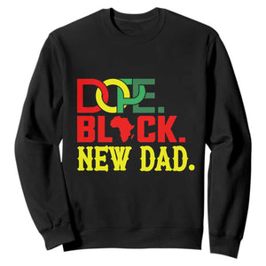 First Father's Day African American Dad Sweatshirt New Dad Gift TS12 Black Print Your Wear