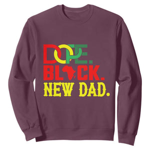 First Father's Day African American Dad Sweatshirt New Dad Gift TS12 Maroon Print Your Wear