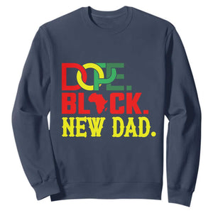 First Father's Day African American Dad Sweatshirt New Dad Gift TS12 Navy Print Your Wear