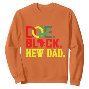First Father's Day African American Dad Sweatshirt New Dad Gift TS12 Orange Print Your Wear