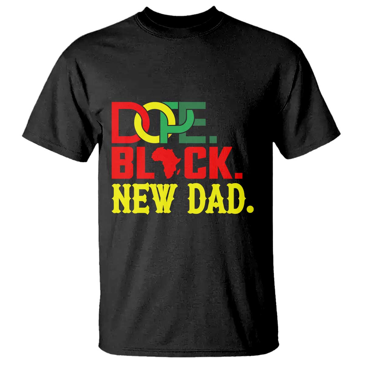 First Father's Day African American Dad T Shirt New Dad Gift TS12 Black Print Your Wear