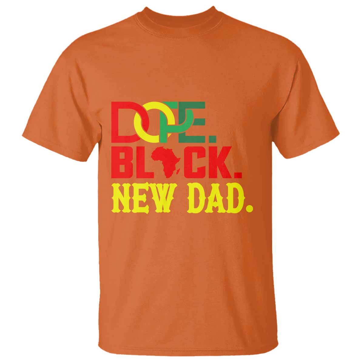 First Father's Day African American Dad T Shirt New Dad Gift TS12 Orange Print Your Wear