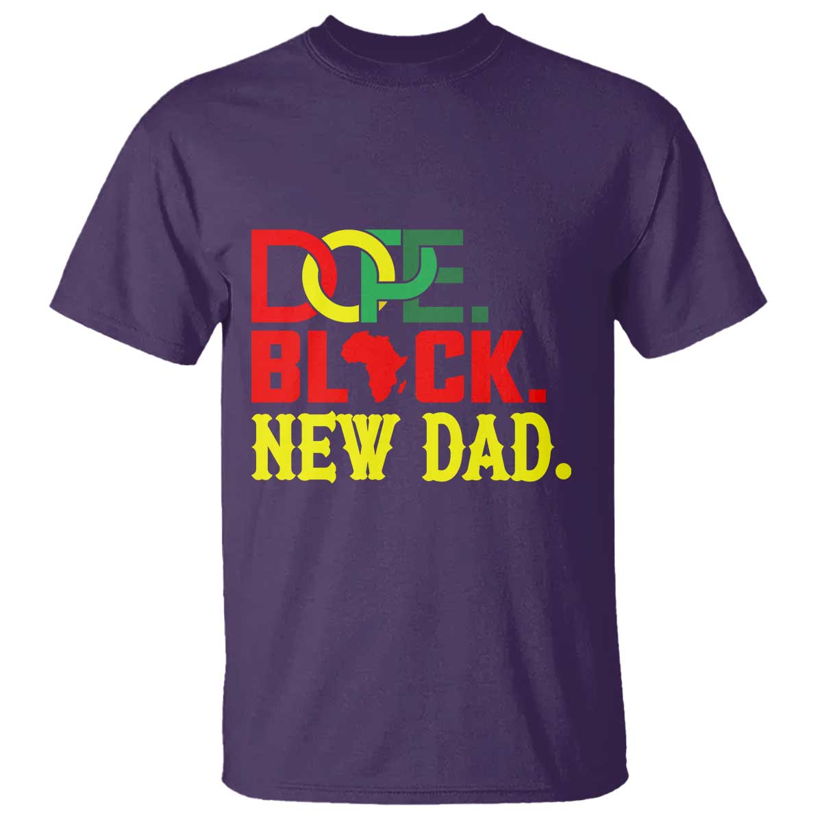 First Father's Day African American Dad T Shirt New Dad Gift TS12 Purple Print Your Wear