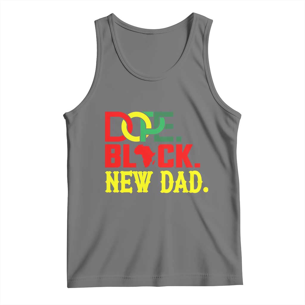 First Father's Day African American Dad Tank Top New Dad Gift TS12 Black Heather Print Your Wear