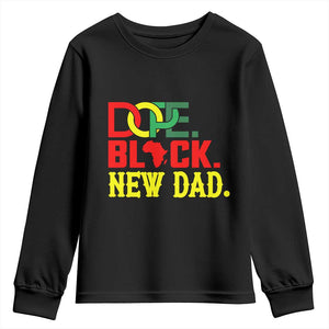 First Father's Day African American Dad Youth Sweatshirt New Dad Gift TS12 Black Print Your Wear