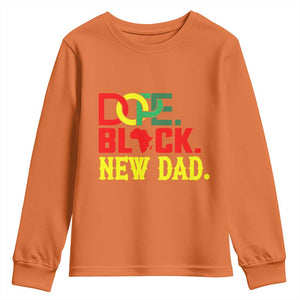 First Father's Day African American Dad Youth Sweatshirt New Dad Gift TS12 Orange Print Your Wear