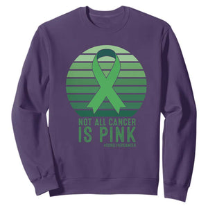 Liver Cancer Awareness Sweatshirt Not All Cancer Is Pink Ribbon Support Gift TS12 Purple Print Your Wear