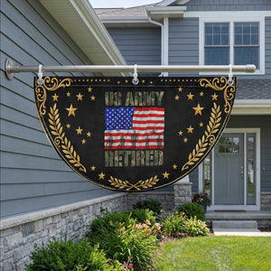 Retired Veteran Patriotic Fan Flag American Flag US Army USA Pride TS12 2pcs pack Vintage Black Print Your Wear