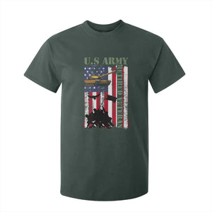 Retired Army T Shirt For Kid American Flag US Patriotic USA Pride TS12 Dark Forest Green Print Your Wear