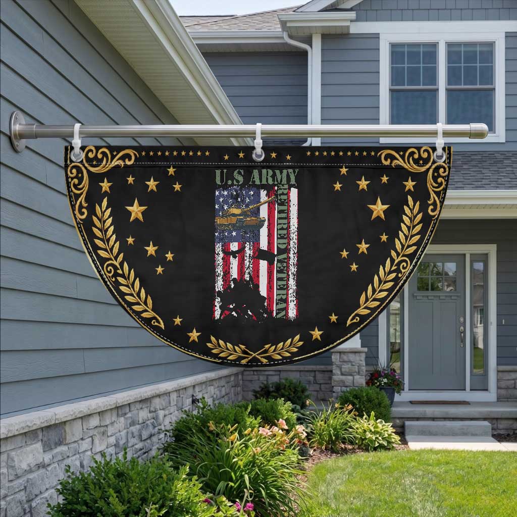 Retired Army Patriotic Fan Flag American Flag USA Pride TS12 2pcs pack Vintage Black Print Your Wear
